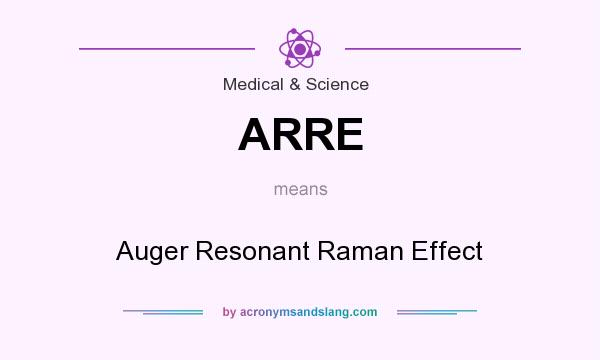 What does ARRE mean? It stands for Auger Resonant Raman Effect