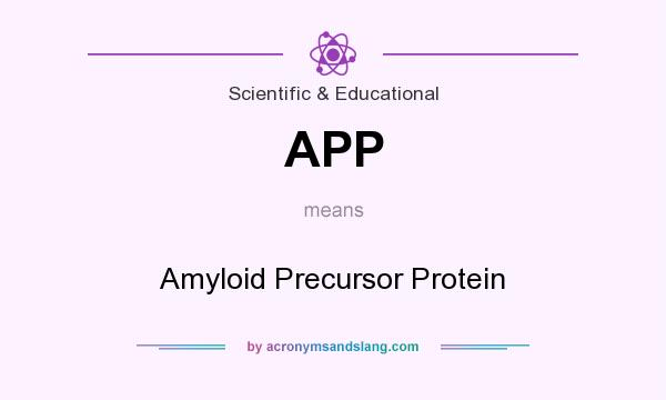 What does APP mean? It stands for Amyloid Precursor Protein