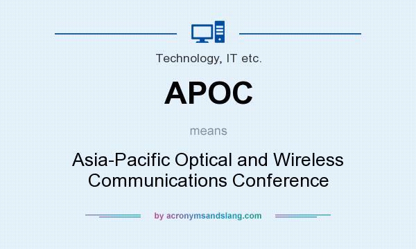What does APOC mean? It stands for Asia-Pacific Optical and Wireless Communications Conference