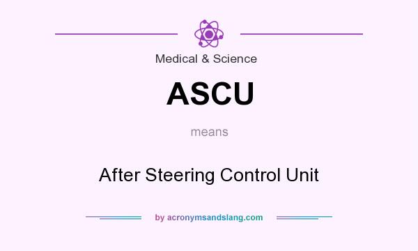 What does ASCU mean? It stands for After Steering Control Unit