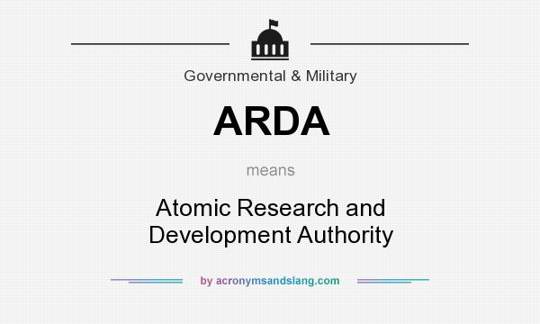 What does ARDA mean? It stands for Atomic Research and Development Authority
