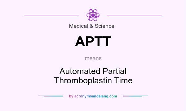What does APTT mean? It stands for Automated Partial Thromboplastin Time