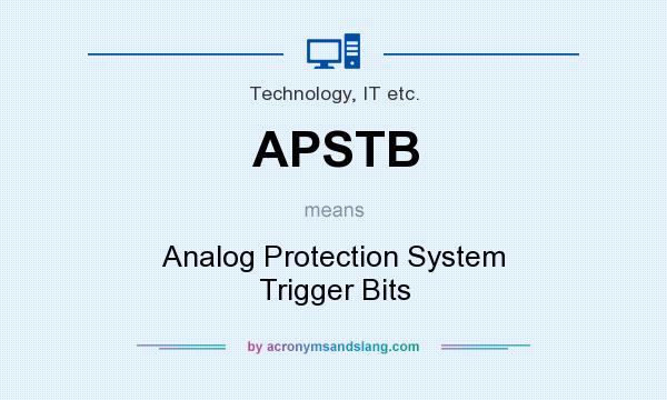 What does APSTB mean? It stands for Analog Protection System Trigger Bits
