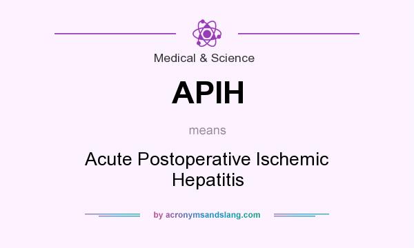 What does APIH mean? It stands for Acute Postoperative Ischemic Hepatitis
