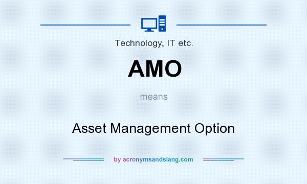What does AMO mean? It stands for Asset Management Option