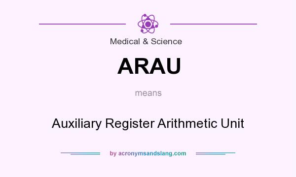 What does ARAU mean? It stands for Auxiliary Register Arithmetic Unit