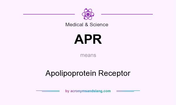 What does APR mean? It stands for Apolipoprotein Receptor