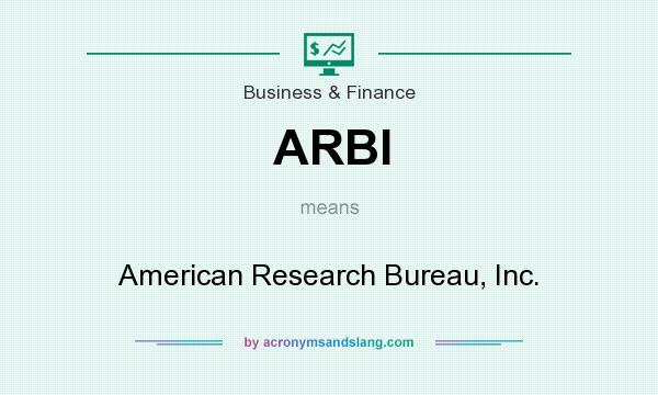 What does ARBI mean? It stands for American Research Bureau, Inc.