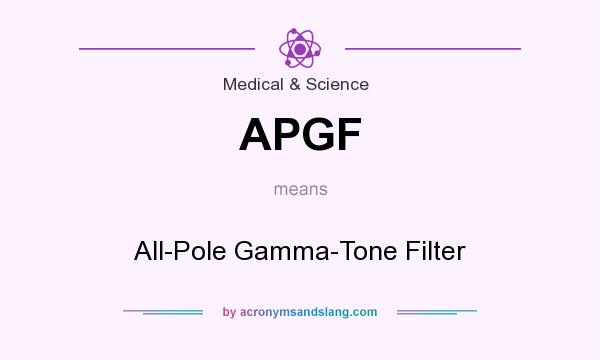 What does APGF mean? It stands for All-Pole Gamma-Tone Filter
