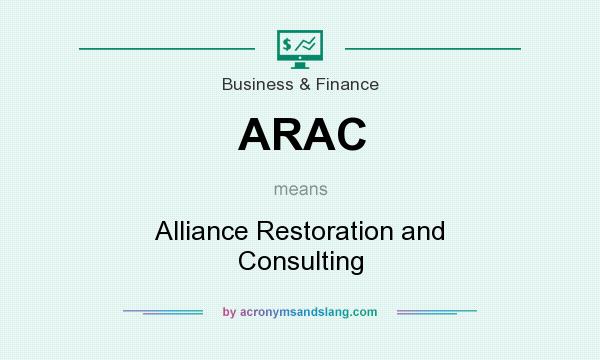What does ARAC mean? It stands for Alliance Restoration and Consulting