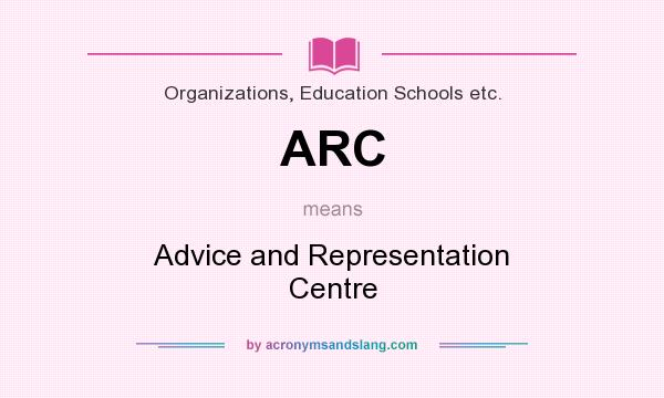 What does ARC mean? It stands for Advice and Representation Centre