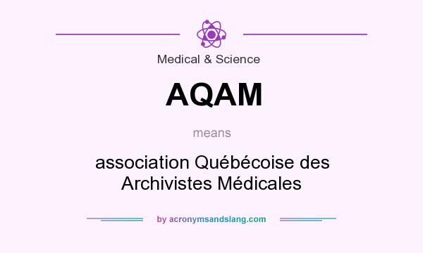 What does AQAM mean? It stands for association Québécoise des Archivistes Médicales