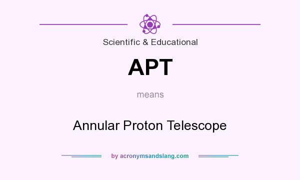 What does APT mean? It stands for Annular Proton Telescope