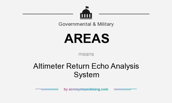 What does AREAS mean? It stands for Altimeter Return Echo Analysis System