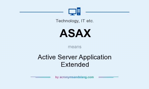 What does ASAX mean? It stands for Active Server Application Extended