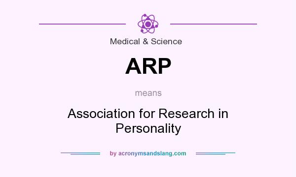 What does ARP mean? It stands for Association for Research in Personality