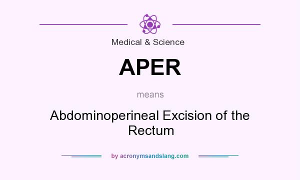What does APER mean? It stands for Abdominoperineal Excision of the Rectum