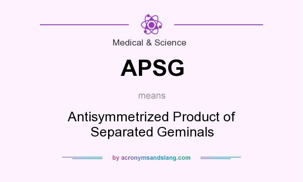 What does APSG mean? It stands for Antisymmetrized Product of Separated Geminals