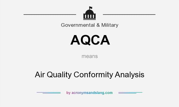 What does AQCA mean? It stands for Air Quality Conformity Analysis