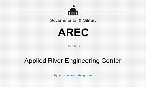 What does AREC mean? It stands for Applied River Engineering Center