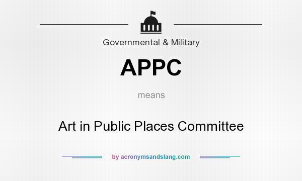 What does APPC mean? It stands for Art in Public Places Committee