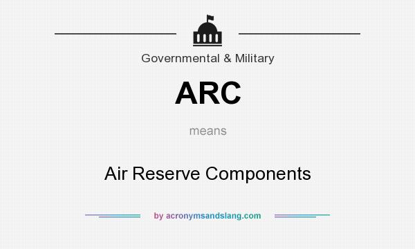 What does ARC mean? It stands for Air Reserve Components