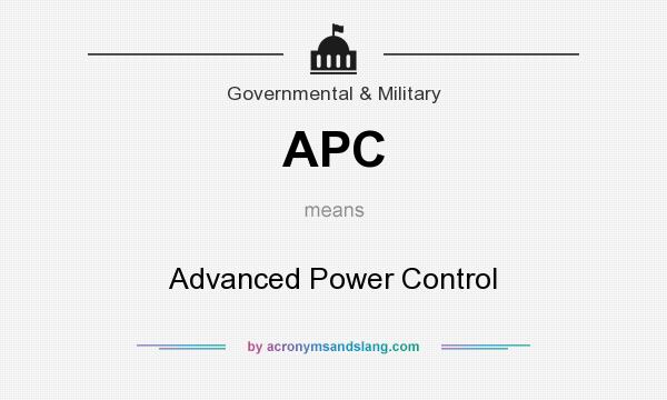 What does APC mean? It stands for Advanced Power Control
