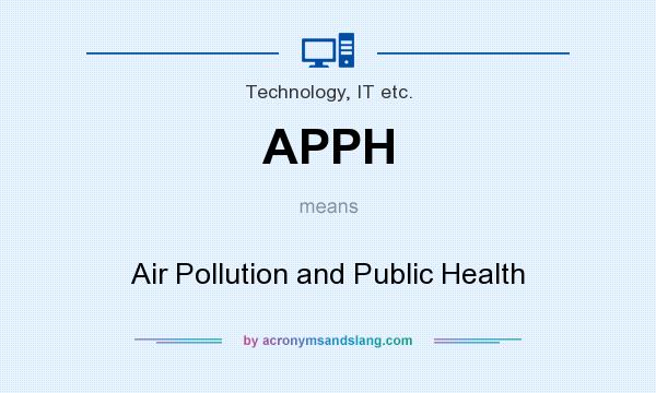 What does APPH mean? It stands for Air Pollution and Public Health
