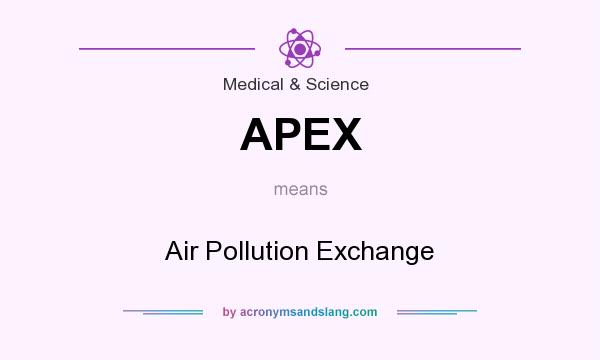 What does APEX mean? It stands for Air Pollution Exchange