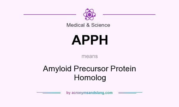 What does APPH mean? It stands for Amyloid Precursor Protein Homolog