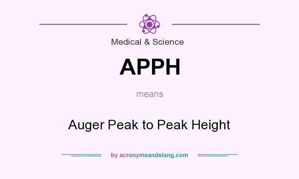 What does APPH mean? It stands for Auger Peak to Peak Height
