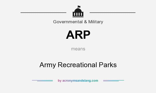 What does ARP mean? It stands for Army Recreational Parks