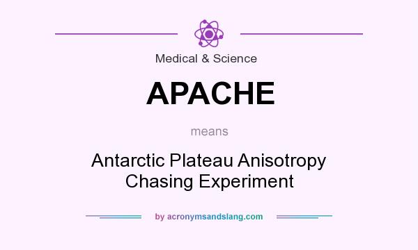 What does APACHE mean? It stands for Antarctic Plateau Anisotropy Chasing Experiment