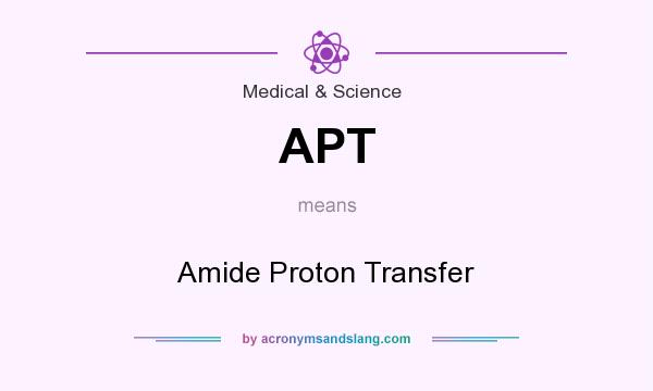 What does APT mean? It stands for Amide Proton Transfer