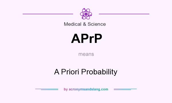 What does APrP mean? It stands for A Priori Probability