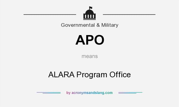 What does APO mean? It stands for ALARA Program Office