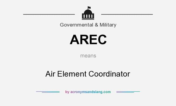 What does AREC mean? It stands for Air Element Coordinator