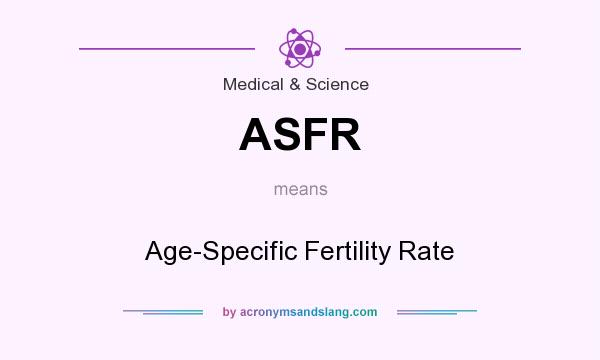 What does ASFR mean? It stands for Age-Specific Fertility Rate