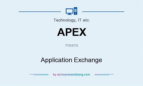 What does APEX mean? It stands for Application Exchange