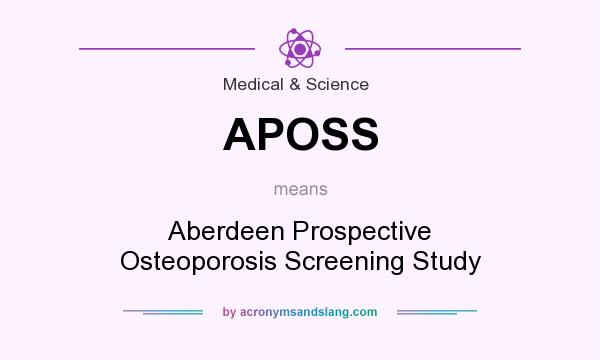 What does APOSS mean? It stands for Aberdeen Prospective Osteoporosis Screening Study