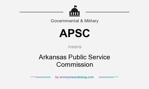What does APSC mean? It stands for Arkansas Public Service Commission