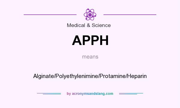 What does APPH mean? It stands for Alginate/Polyethylenimine/Protamine/Heparin