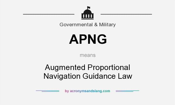 What does APNG mean? It stands for Augmented Proportional Navigation Guidance Law