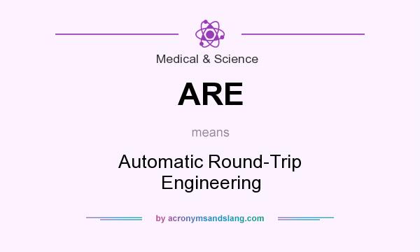What does ARE mean? It stands for Automatic Round-Trip Engineering