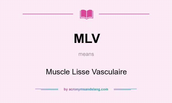 What does MLV mean? It stands for Muscle Lisse Vasculaire