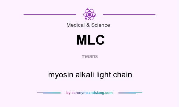 What does MLC mean? It stands for myosin alkali light chain