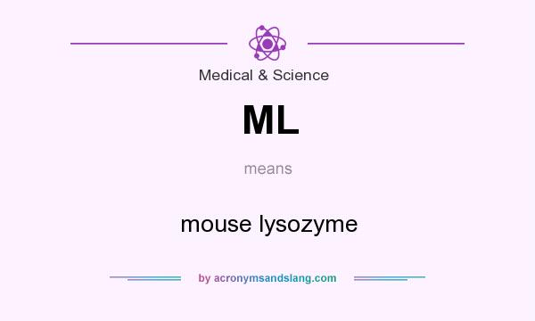 What does ML mean? It stands for mouse lysozyme