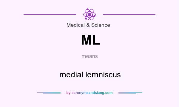 What does ML mean? It stands for medial lemniscus