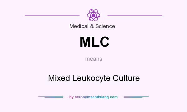 What does MLC mean? It stands for Mixed Leukocyte Culture