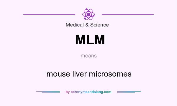 What does MLM mean? It stands for mouse liver microsomes